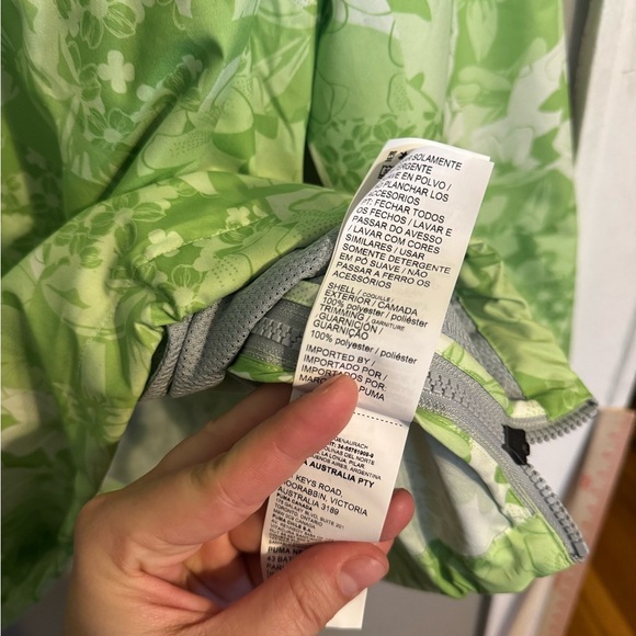 RARE Puma Golf Tournament Lightweight Green & White Floral Jacket - Picture 10 of 14